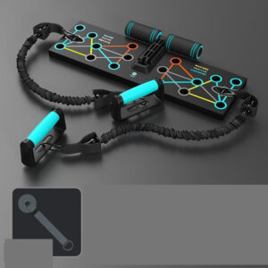 Multifunctional bracket for push-up training board in use