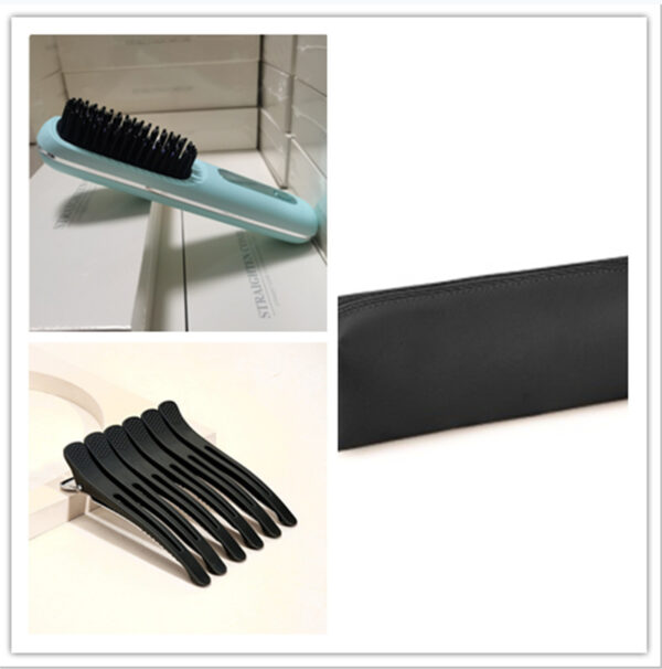 2 In 1 Straight Hair Comb Wireless Hair Straightener Brush Hair Fast Heating Portable Hot Curler USB Charging - Image 10