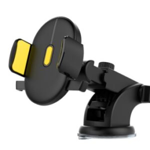 Long telescopic car phone holder with strong suction cup for secure mounting
