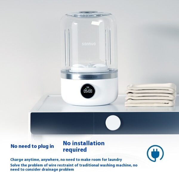 Mini Rechargeable Washing Machine Underwear Travel Portable - Image 6