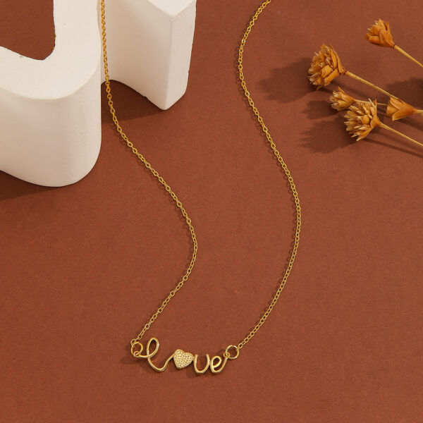 1pcs Simple Exquisite Inlaid Sparkling Diamond Symbol 8,Letter Love Pendant Necklace, Suitable For Women's Daily Wear, A Holiday Gift For Wives And Mothers - Image 6