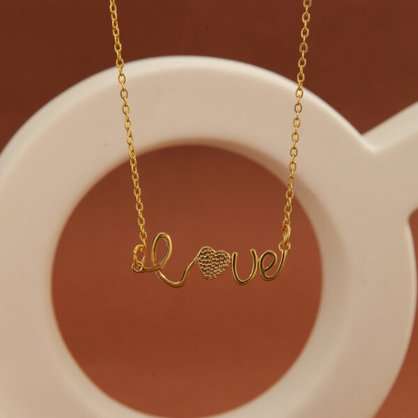 1pcs Simple Exquisite Inlaid Sparkling Diamond Symbol 8,Letter Love Pendant Necklace, Suitable For Women's Daily Wear, A Holiday Gift For Wives And Mothers - Image 8